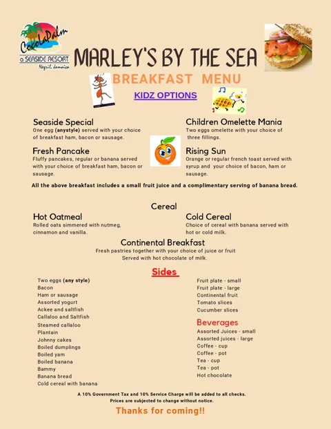 Breakfast Menu 2