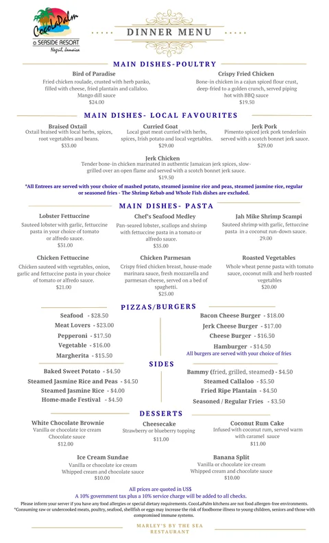 Dinner Menu 2